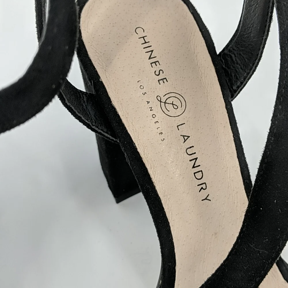 NWT CHINESE LAUNDRY Faux Suede Ankle Strap Heels